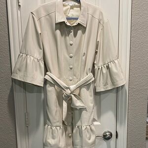 Veronica Beard Cream Mini Dress with Belt